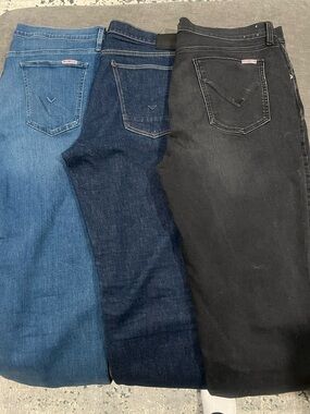 Hudson Jeans Trio: Light Blue, Dark Blue & Black Men's Jeans
